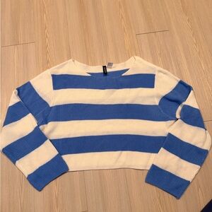 H&M Bold Blue and White Striped Sweater